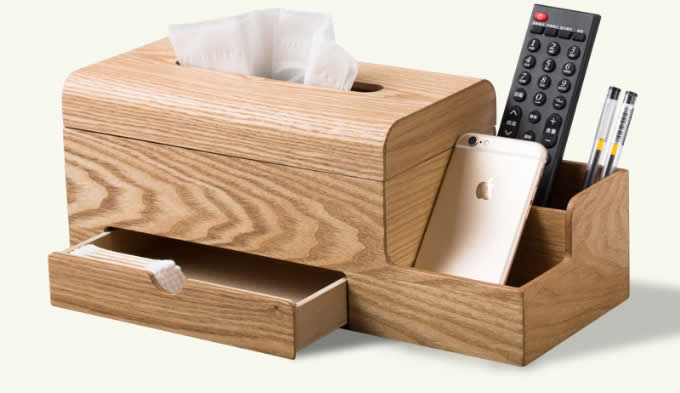 wooden tissue box holder