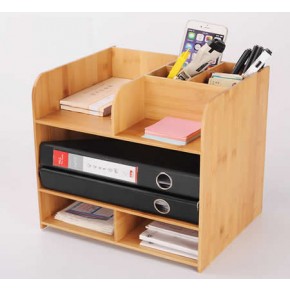 Bamboo Office Desk Organizer – Gifts for Designers