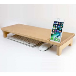 Real Wood Monitor Stand, Riser Imac Stand Computer Display Stand, Solid  Wood Desk Shelf Support, Home Office, Gift for Him, Desk Accessories 