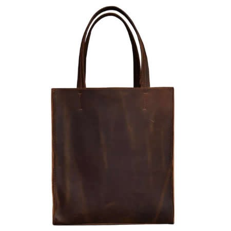 Handmade Leather Shoulder Bag Casual Big Bags Handbag - FeelGift