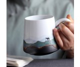 Pastoral Mountain Water Art Coffee Cup Milk Mug