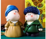 Artistic Countryside Man And Woman Piggy Bank