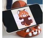 Cute Red Panda Wooden Phone Stand