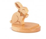 Cute Wooden Rabbit Cell Phone Tablet Stand Holder