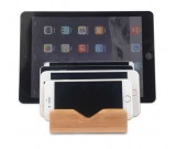 Eco Friendly Bamboo Multi-Device Cords Organizer Stand Charging Station