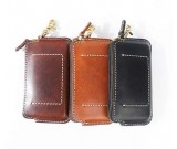 Genuine Leather Zipper Clutch Wallet  Credit Card Phone Holder Hand Purse