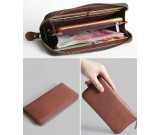 Handmade Leather Card Organizer Phone holder Wallet Coin Purse