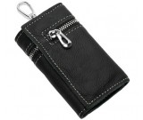 Leather Pocket Tri-fold Key Wallet/Holder with 6 Hooks 