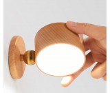 Minimalist Magnetic Wooden Wall Lamp