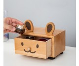 Solid Wood Drawer-Shaped Big-Eared Rabbit Storage Box