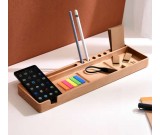 Wooden Multifunctional Desktop Card/Pen/Pencil/Mobile Phone Office Supplies Holder Display Organizer