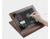 Multi-Angle Folding Wooden Tablet Computer Stand iPad Painting Stand Storage Holder