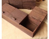 Vintage Paulownia Wooden Tabletop Jewelry Small Item Organize Storage Box