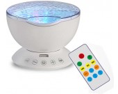 Colorful Automatic Rotating Waves Night Light With Remote Control