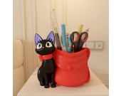 Cute Black Cat Office Decoration Pen Holder, Creative Gift