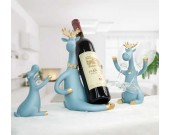 Figurine Decorative Deer Tabletop Statue Decor Wine Bottle Holder Wine Glass Holder