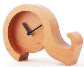 Question Mark Shaped Wooden Desk Clock Mobile Phone Display Stand Holder