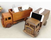 Handmade Wooden Truck Tissue Box 