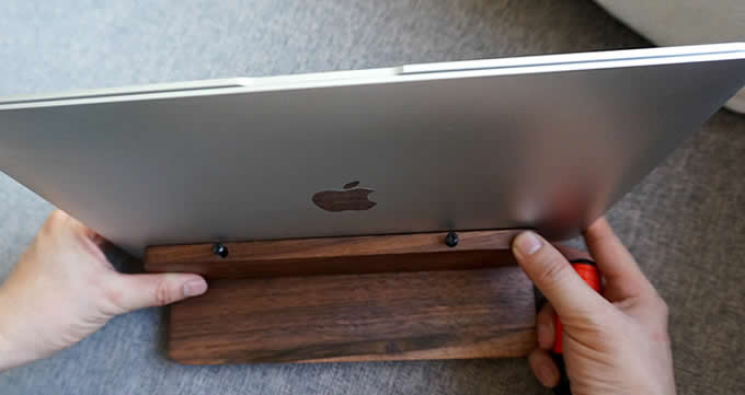 Wood Laptop Vertical Stand for Desk