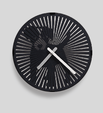 Motion Clock-Modern Black Large Big Atomic Analog Decorative Wall Clock ...