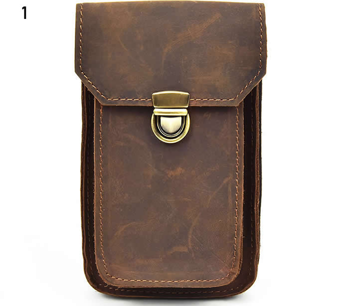 Genuine Leather Vertical Case Cover With Belt Clip Holster - FeelGift