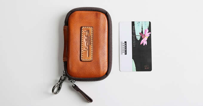 Key Holder | Grey Buttero | Key Case | Pouch | Embossed | Customized |  Personalized Handmade Leather | Made to Order
