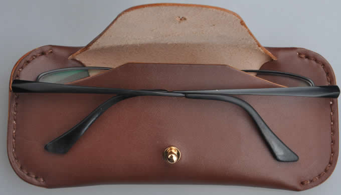 Soft Leather Eyeglass Case - Fits Standard Eyeglasses & Sunglasses - Bordeaux - Personalized Holiday Gifts, Leatherology