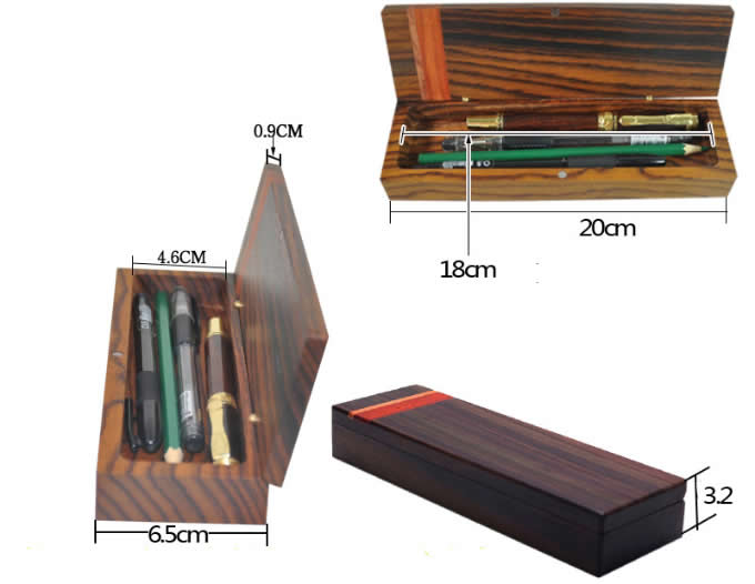 Wooden Pencil Case With Compartments Wooden Pen and Pencil Box Pencil  Storage Box Gift for Children Wooden Stationery Case 