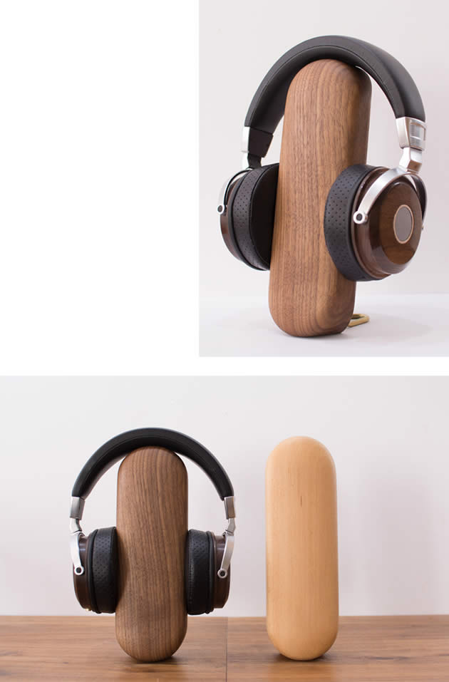 Wooden Headset Headphone Stand Universal Earphone Holder Desktop organizers