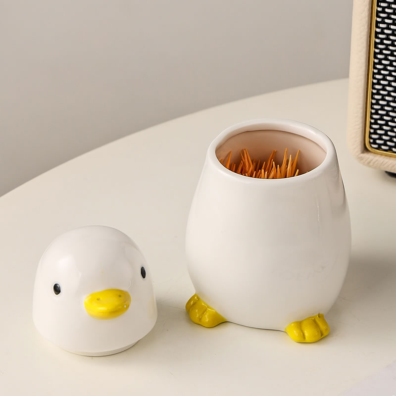 Duck Toothpick Holder, Cotton Swab Organizer - FeelGift