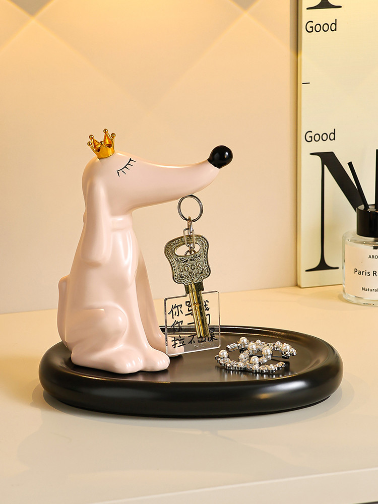 Long Nose Pet Dog Desktop Storage Tray, Jewelry Organization